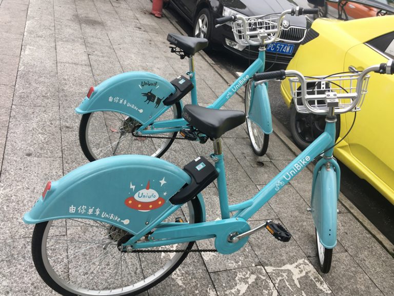 「共享单车」（Gòngxiǎng dānchē：シェア自転車）のニューフェイス
