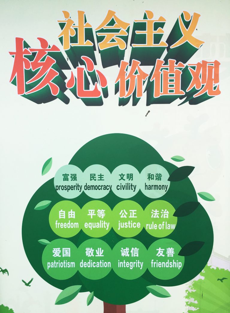 社会主义 核心价值观（Shèhuì zhǔyì héxīn jiàzhíguān）